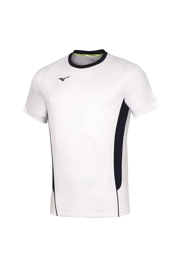 Mizuno - T-shirt Męski Premium HighKyu. Kolor: biały. Sport: turystyka piesza