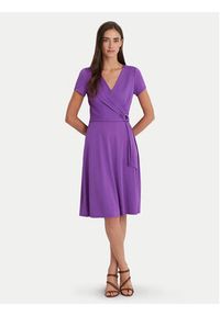 Lauren Ralph Lauren Sukienka codzienna 250868161011 Fioletowy Regular Fit. Okazja: na co dzień. Kolor: fioletowy. Materiał: syntetyk. Typ sukienki: proste. Styl: casual #3