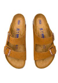 Birkenstock Klapki Arizona Bs 1009526 Brązowy. Kolor: brązowy. Materiał: skóra, zamsz