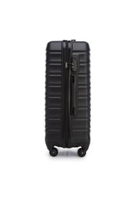 Wittchen - Zestaw walizek z ABS-u z żebrowaniem. Kolor: czarny. Materiał: guma #9