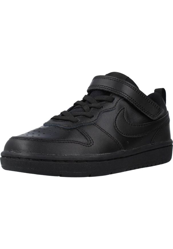 Tenisówki Nike Model Court Borough Low 2 (psv) Kolor Czarny. Kolor: czarny. Materiał: tkanina, materiał, skóra, syntetyk. Model: Nike Court. Sport: turystyka piesza
