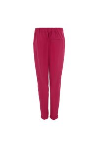 Ochnik - Eleganckie różowe spodnie damskie. Kolor: różowy. Materiał: poliester. Styl: elegancki #3