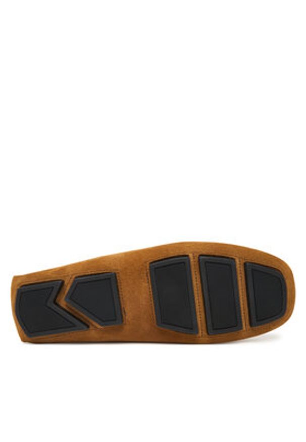 Calvin Klein Mokasyny Square Driver Suede HW0HW02844 Brązowy. Kolor: brązowy. Materiał: zamsz, skóra