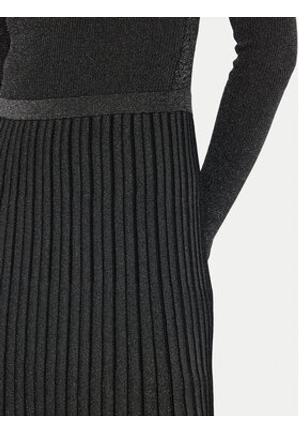 Pinko - PINKO Sukienka dzianinowa Ismaele Abito 104443 A28U Czarny Regular Fit. Kolor: czarny. Materiał: wiskoza, syntetyk