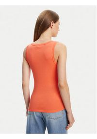 United Colors of Benetton - United Colors Of Benetton Top 3GA2DH010 Pomarańczowy Slim Fit. Kolor: pomarańczowy. Materiał: bawełna #4