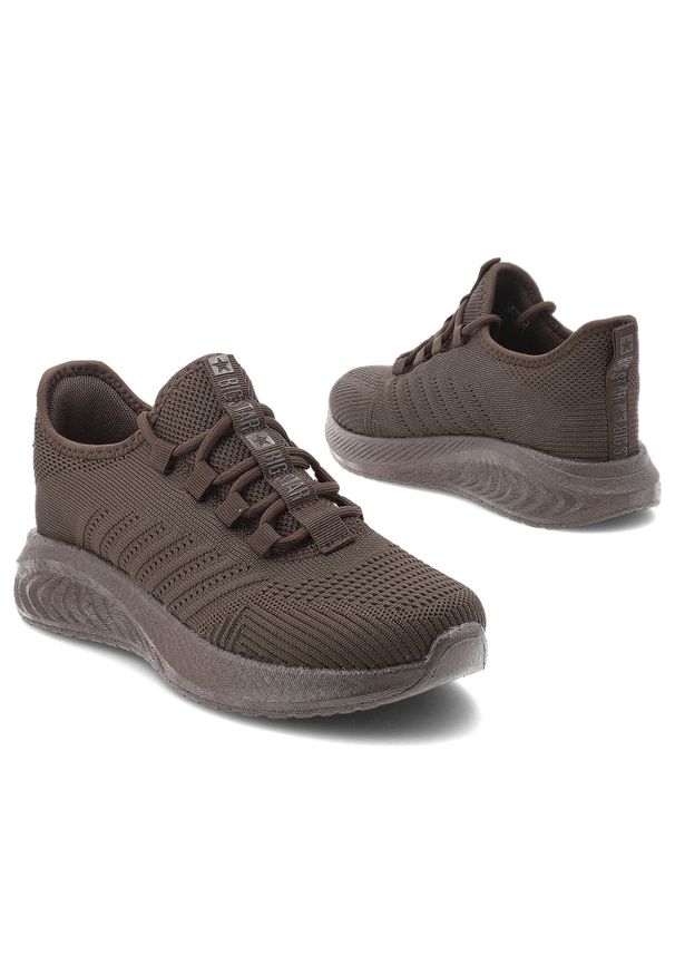 Big-Star - Sneakersy damskie Big Star, cholewka z materiału tekstylnego o oddychającej strukturze wsuwany fason, brązowe, UU274055. Okazja: na co dzień, na spacer. Zapięcie: sznurówki. Kolor: brązowy. Materiał: materiał. Szerokość cholewki: normalna. Sport: turystyka piesza
