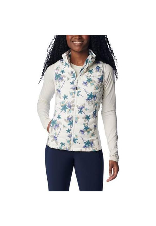 columbia - Bezrękawnik Sportowy Damski Columbia Powder Pass. Kolor: biały. Materiał: syntetyk. Długość rękawa: bez rękawów. Sport: turystyka piesza