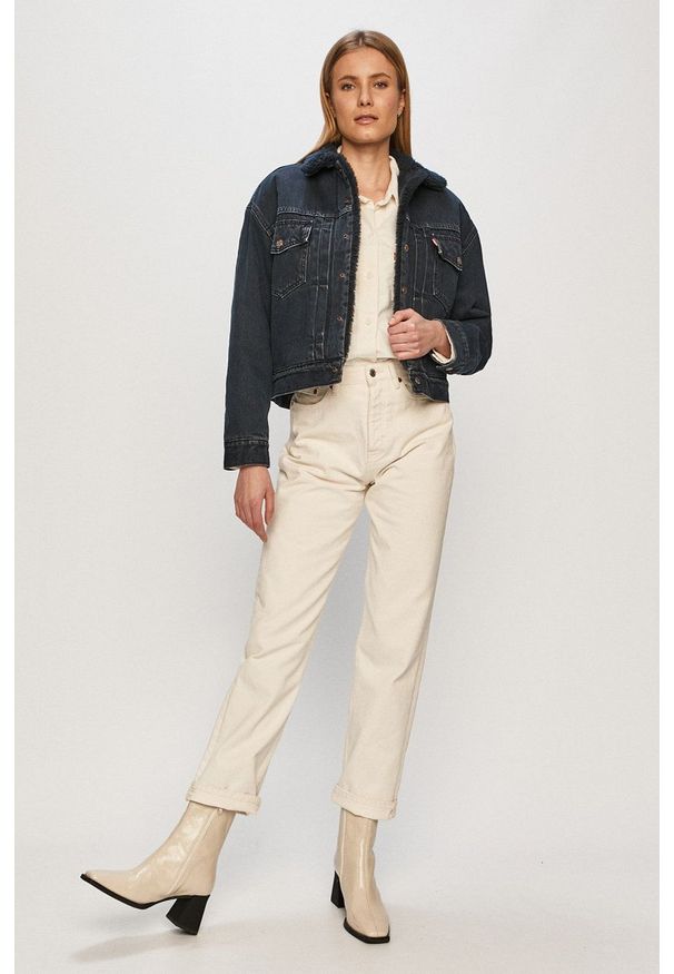 Levi's® - Levi's - Kurtka jeansowa. Okazja: na co dzień, na spotkanie biznesowe. Kolor: niebieski. Materiał: jeans. Styl: biznesowy, casual