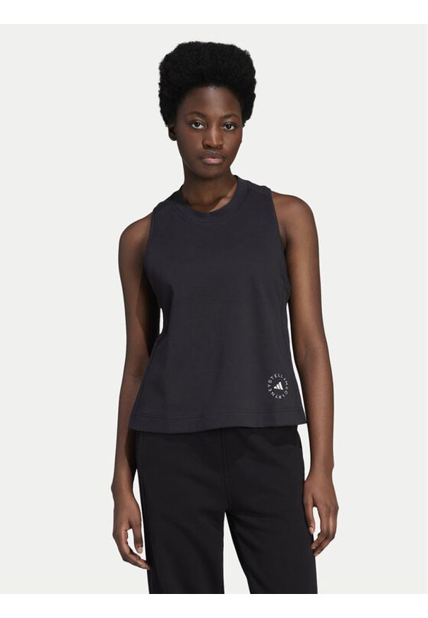 Adidas by Stella McCartney - adidas by Stella McCartney Top IB6857 Czarny Regular Fit. Kolor: czarny. Materiał: bawełna