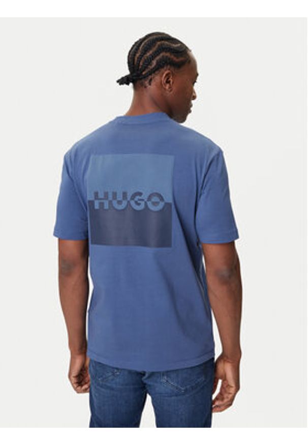 Hugo - HUGO T-Shirt Dusplito 50542816 Niebieski Relaxed Fit. Kolor: niebieski. Materiał: bawełna