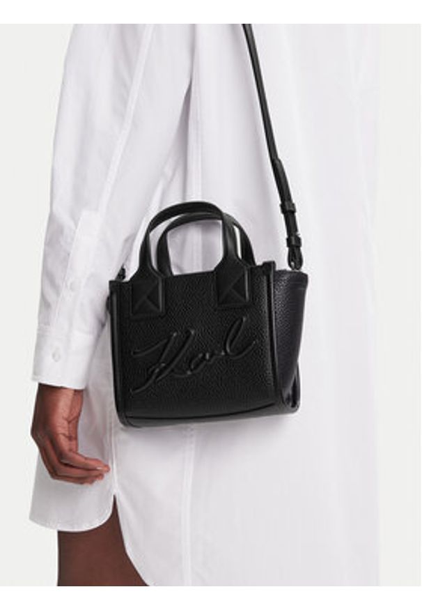 Karl Lagerfeld - KARL LAGERFELD Torebka A3W30028 Czarny. Kolor: czarny. Materiał: skórzane