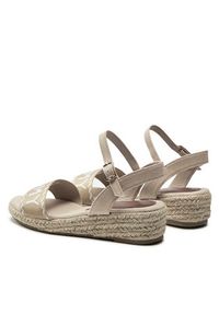 TOMMY HILFIGER - Tommy Hilfiger Espadryle Rope Wedge Sandal T3A7-33287-0890 M Beżowy. Kolor: beżowy. Materiał: materiał #4