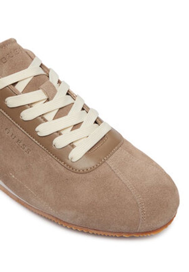 Guess Sneakersy FMJORI SUE12 Brązowy. Kolor: brązowy. Materiał: skóra, zamsz