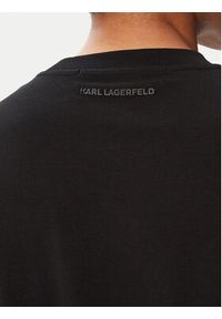Karl Lagerfeld - KARL LAGERFELD T-Shirt 755045 563221 Czarny Regular Fit. Typ kołnierza: dekolt w karo. Kolor: czarny. Materiał: bawełna #2