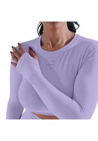 R-EVENGE - Damska koszulka techniczna z długim rękawem do wszystkich ćwiczeń na siłowni. Kolor: fioletowy, wielokolorowy, różowy. Materiał: elastan. Długość rękawa: długi rękaw. Długość: długie. Sport: fitness #1