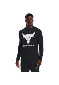 Bluza Under Armour Project Rock Brahma Bull, Mężczyźni. Kolor: czarny. Materiał: materiał, bawełna. Sport: fitness