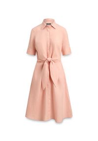 Lauren Ralph Lauren - LAUREN RALPH LAUREN Sukienka koszulowa 200905667023 Różowy Regular Fit. Kolor: różowy. Materiał: len. Typ sukienki: koszulowe #4