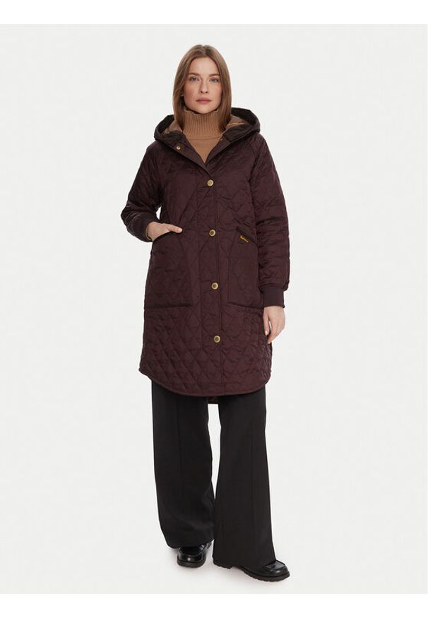 Barbour Kurtka przejściowa LQU1838RE96 Bordowy Regular Fit. Kolor: czerwony. Materiał: syntetyk