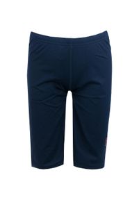 POWERLAYER - Kąpielówki dla chłopców PlayerLayer Navy 128 - Trwałe i Wygodne. Kolor: niebieski. Materiał: poliester