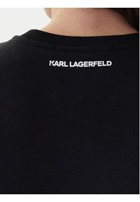 Karl Lagerfeld - KARL LAGERFELD Bluza B1W20031 Czarny Regular Fit. Typ kołnierza: dekolt w karo. Kolor: czarny. Materiał: bawełna #5