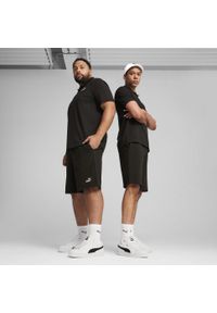 Puma - Męskie szorty Essentials 10" z logo No. 1 z dżerseju PUMA Black. Kolor: czarny. Materiał: jersey. Sport: fitness