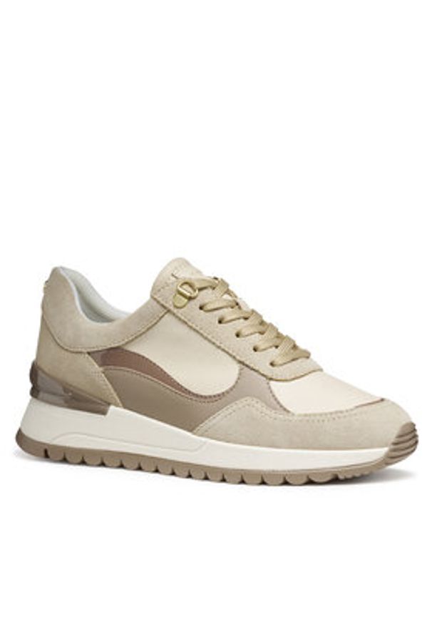 Geox Sneakersy D Desya D5600A 02285 CH61S Beżowy. Kolor: beżowy. Materiał: skóra