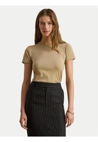 Lauren Ralph Lauren - LAUREN RALPH LAUREN T-Shirt Alli 200807563053 Beżowy Regular Fit. Kolor: beżowy. Materiał: bawełna #1