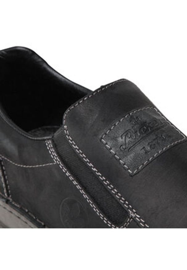 Rieker Półbuty 05354-00 Czarny. Kolor: czarny. Materiał: nubuk, skóra