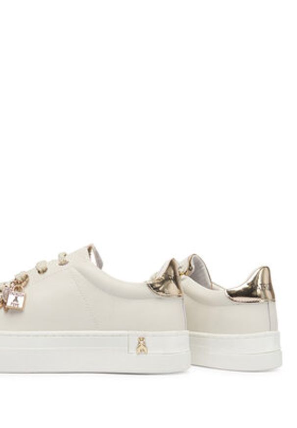 Patrizia Pepe Sneakersy PPJ900.02 Écru. Materiał: skóra