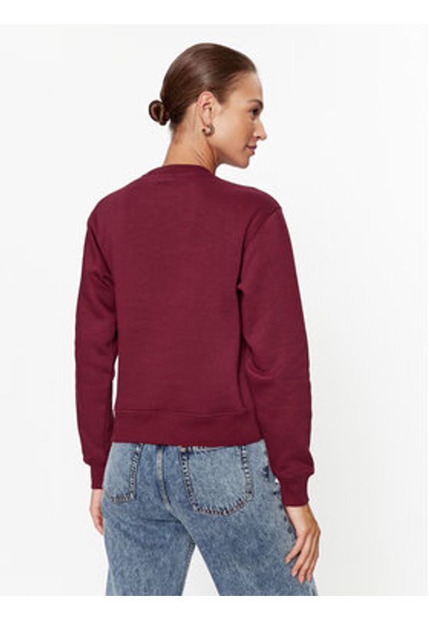 Guess Bluza W3BQ14 KB681 Bordowy Regular Fit. Kolor: czerwony. Materiał: bawełna, syntetyk
