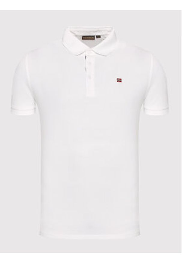 Napapijri Polo Eolanos 3 NP0A4GB3 Biały Regular Fit. Typ kołnierza: polo. Kolor: biały. Materiał: bawełna
