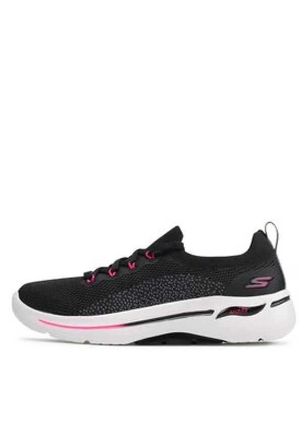 skechers - Skechers Sneakersy Go Walk Arch Fit 124863/BKHP Czarny. Kolor: czarny. Materiał: materiał