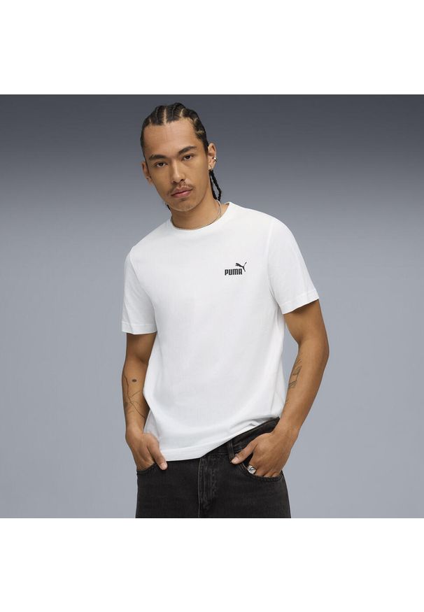 Puma - Męska koszulka Graphic PUMA. Kolor: biały. Sport: bieganie