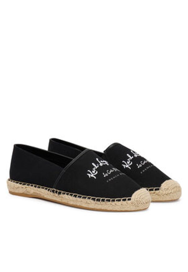 Karl Lagerfeld - KARL LAGERFELD Espadryle Kamini KL80110A Czarny. Kolor: czarny. Materiał: materiał