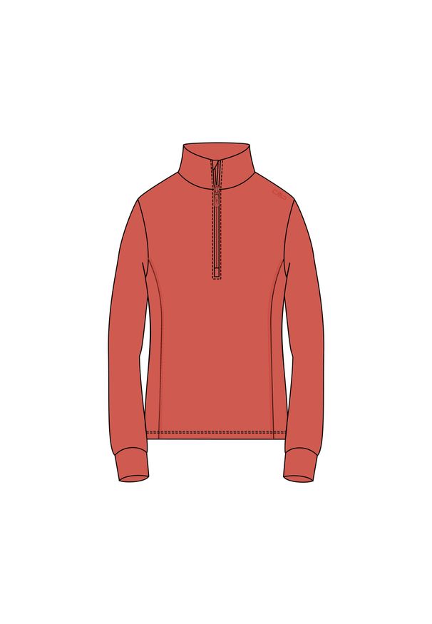 Golf damska turystyczne CMP 3G27836. Typ kołnierza: golf. Kolor: czerwony. Materiał: polar. Sezon: zima. Sport: golf, narciarstwo