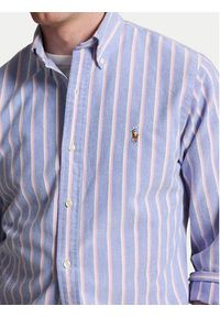 Polo Ralph Lauren Koszula 710928918002 Niebieski jasny Custom Fit. Typ kołnierza: polo. Kolor: niebieski. Materiał: bawełna #6