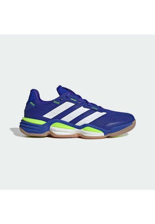 Adidas - Buty Stabil 16 Indoor. Kolor: żółty, biały, wielokolorowy, niebieski. Materiał: materiał