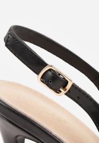Renee - Czarne Szpilki VICES Slingback z Wkładką ze Skóry Naturalnej Zoretta. Zapięcie: sprzączka. Kolor: czarny. Materiał: skóra. Obcas: na szpilce. Styl: elegancki #5
