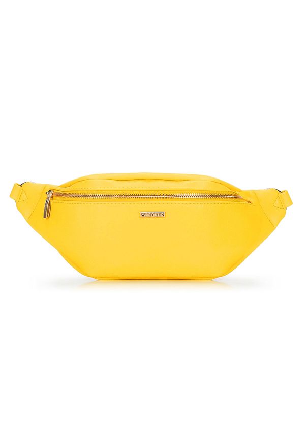Wittchen - Damska torebka nerka klasyczna. Kolor: żółty. Materiał: skóra ekologiczna