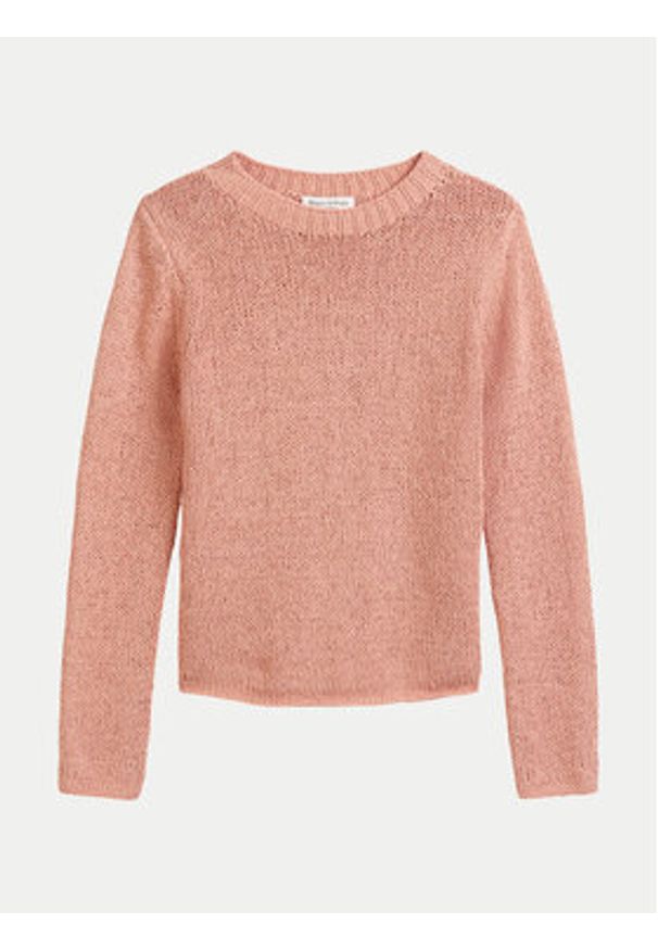 Marc O'Polo Sweter M03 5136 60079 Koralowy Regular Fit. Typ kołnierza: polo. Kolor: pomarańczowy. Materiał: bawełna