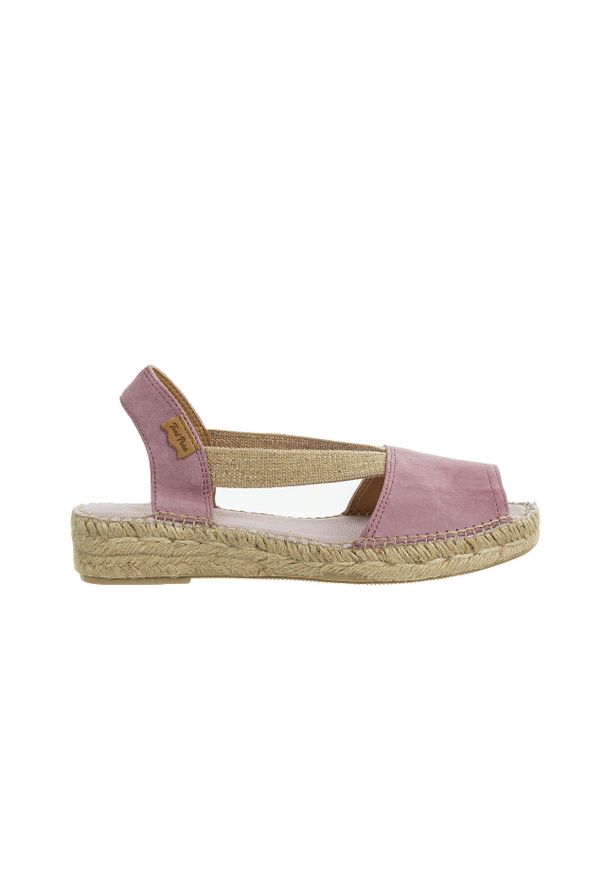 Sandały Toni Pons Ella Lavanda 204010, Różowy, Skóra naturalna - 38. Zapięcie: pasek. Kolor: różowy. Materiał: zamsz. Wzór: paski. Sezon: lato. Styl: wakacyjny