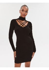 Guess Sukienka dzianinowa W3BK0W Z2YJ2 Czarny Slim Fit. Kolor: czarny. Materiał: wiskoza #1