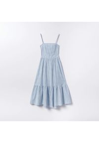 Mohito - Sukienka w kratkę vichy - Niebieski. Kolor: niebieski. Wzór: kratka #1