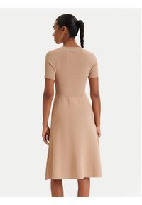 Armani Exchange Sukienka dzianinowa XW001885 AF10352 Beżowy Regular Fit. Kolor: beżowy. Materiał: syntetyk #3
