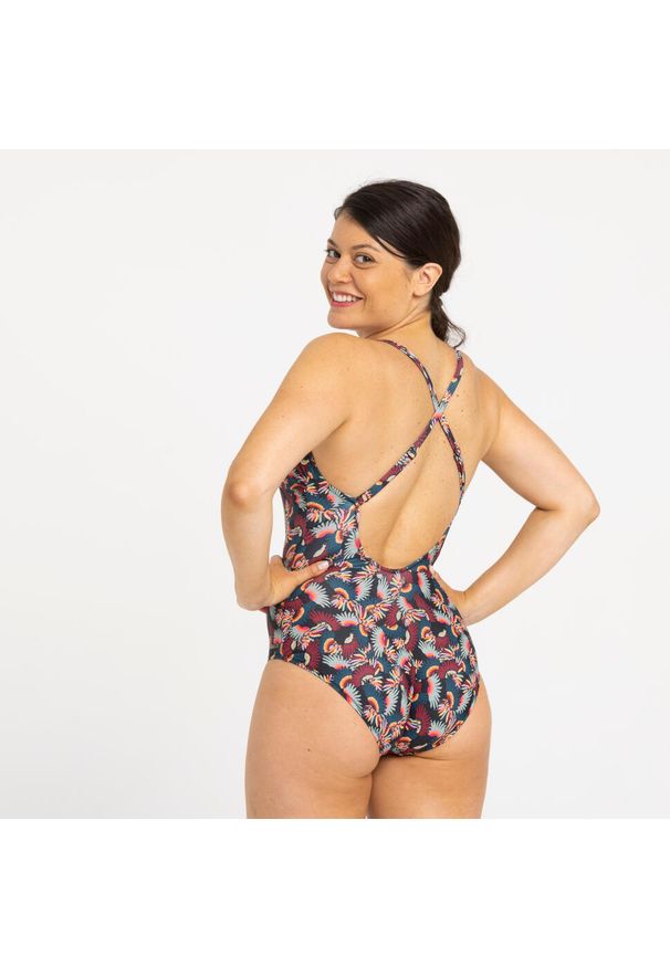 Decathlon - Strój jednoczęściowy kąpielowy damski Nabaiji Lila Lt Ara. Kolor: czarny