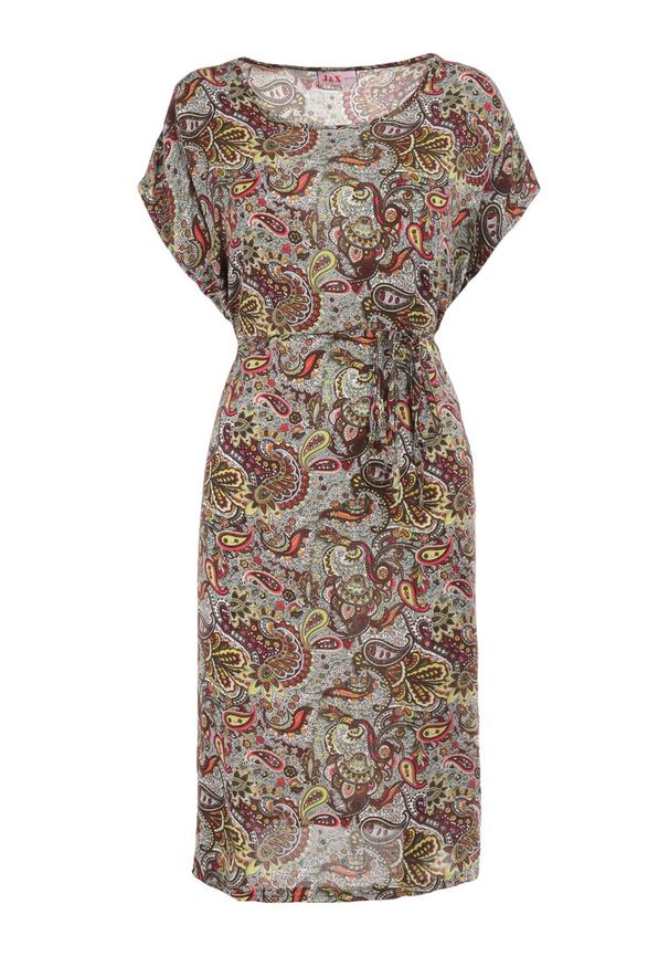 Born2be - Ciemnozielona Sukienka Galis. Kolor: zielony. Długość rękawa: bez rękawów. Wzór: paisley, nadruk, aplikacja. Sezon: lato. Styl: klasyczny. Długość: midi