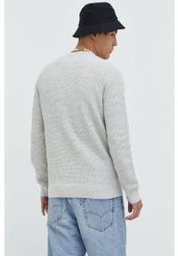 Superdry sweter bawełniany męski kolor szary lekki. Okazja: na co dzień. Kolor: szary. Materiał: bawełna. Wzór: ze splotem. Styl: casual #2