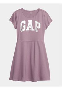 GAP - Gap Sukienka codzienna 792417-01 Fioletowy Regular Fit. Okazja: na co dzień. Kolor: fioletowy. Materiał: bawełna. Typ sukienki: proste. Styl: casual