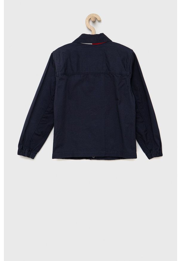TOMMY HILFIGER - Tommy Hilfiger kurtka dziecięca kolor granatowy. Okazja: na co dzień. Kolor: niebieski. Materiał: bawełna. Styl: casual