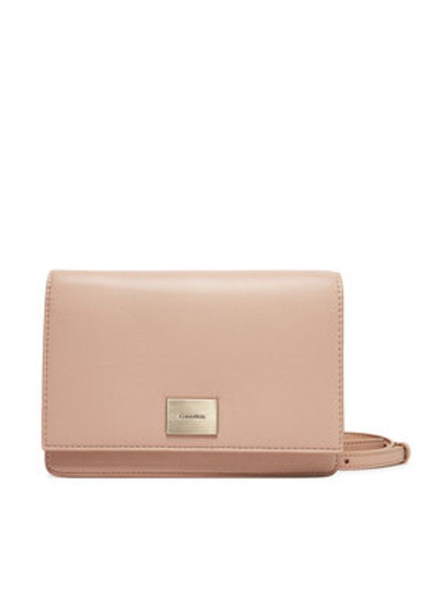 Calvin Klein Torebka Hardware Flap Crossbody K60K612967 Różowy. Kolor: różowy. Materiał: skórzane